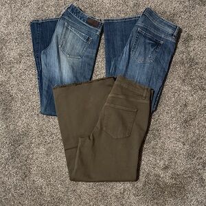 Blue and Olive Jeans Set